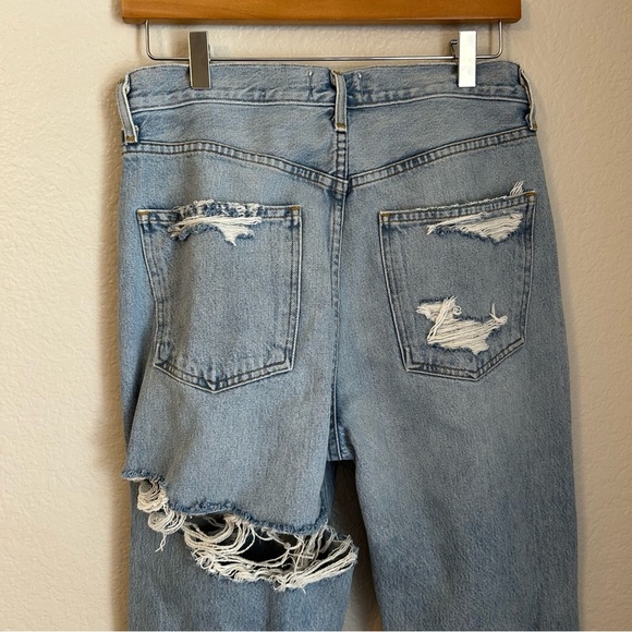 Agolde 90s Mid Rise Loose Fit Straight Leg Distressed Organic Cotton Jeans, 27 - Picture 8 of 13